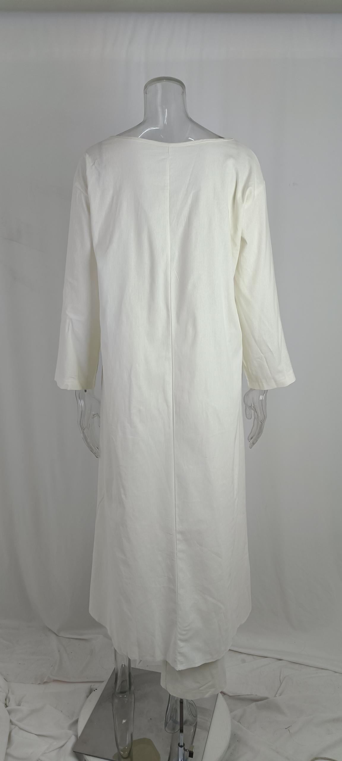 Elegant Women's Two-piece Set Loose Solid Colour Round Neck Outfit_voghion.com