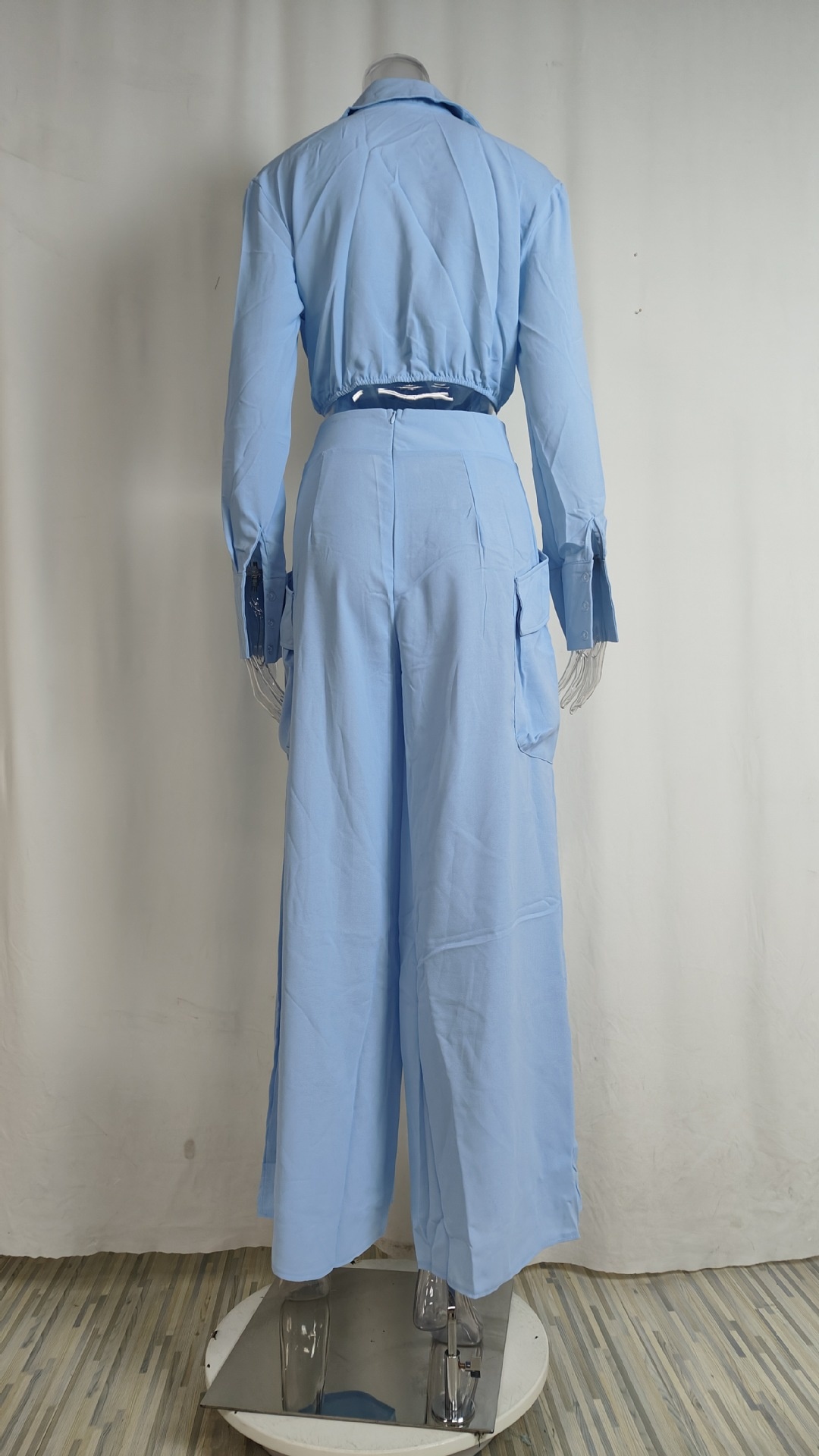 Elegant Women's Clothing Set Solid Colour Loose Commuter Style_voghion.com