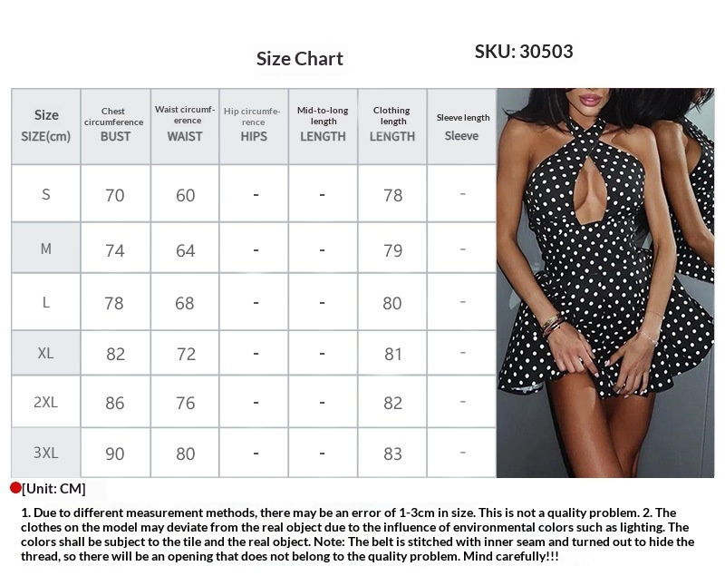 Women's Cross-neck Polka Dot Mini Dress Plus Size Elegant Style_voghion.com