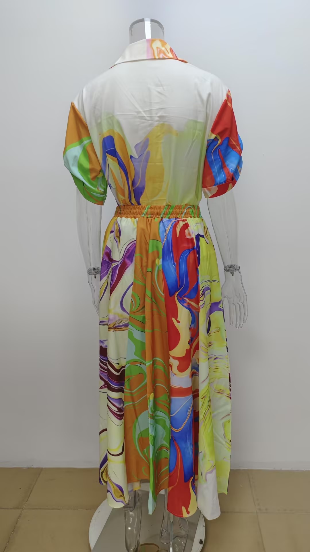 Women's Printed Top And Maxi Skirt Two-piece Set For Summer_voghion.com