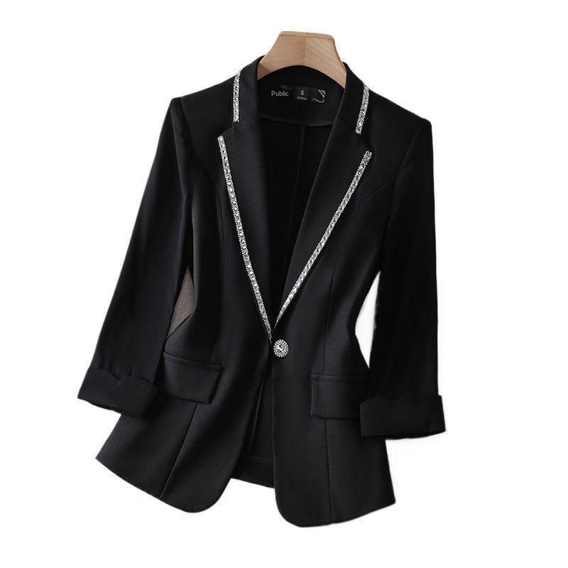 2026 New Spring Autumn Plus Size Women's Blazer Jacket, Long Sleeve, Fashionable And Elegant, Thick Style With_voghion.com