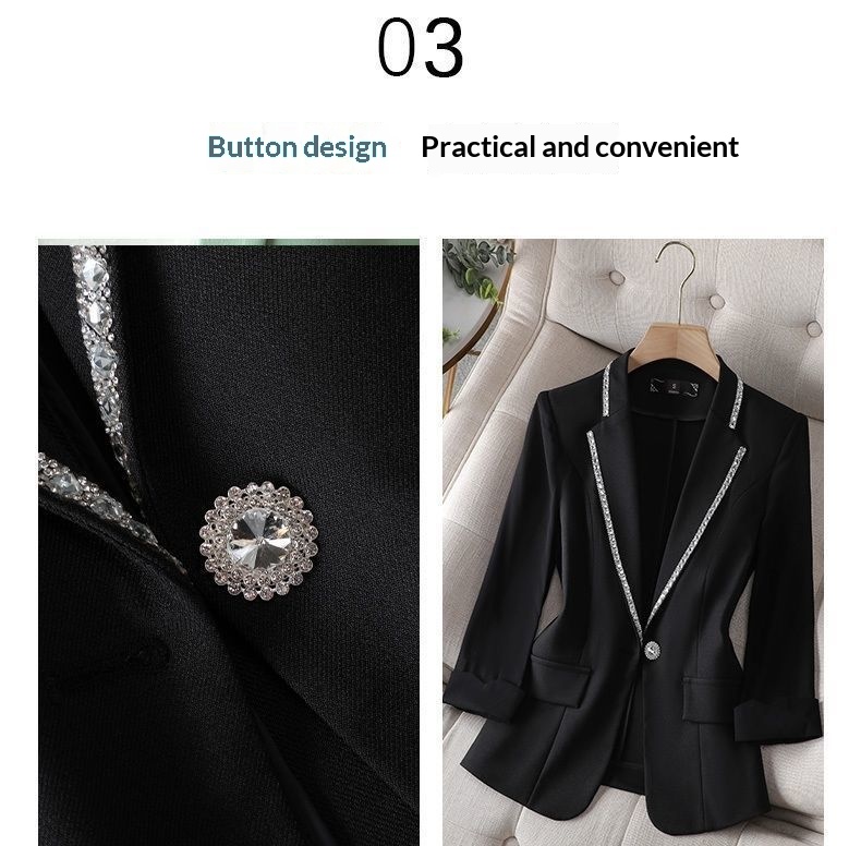 Women's Blazer Jacket Elegant Long Sleeve Lightweight Coat_voghion.com