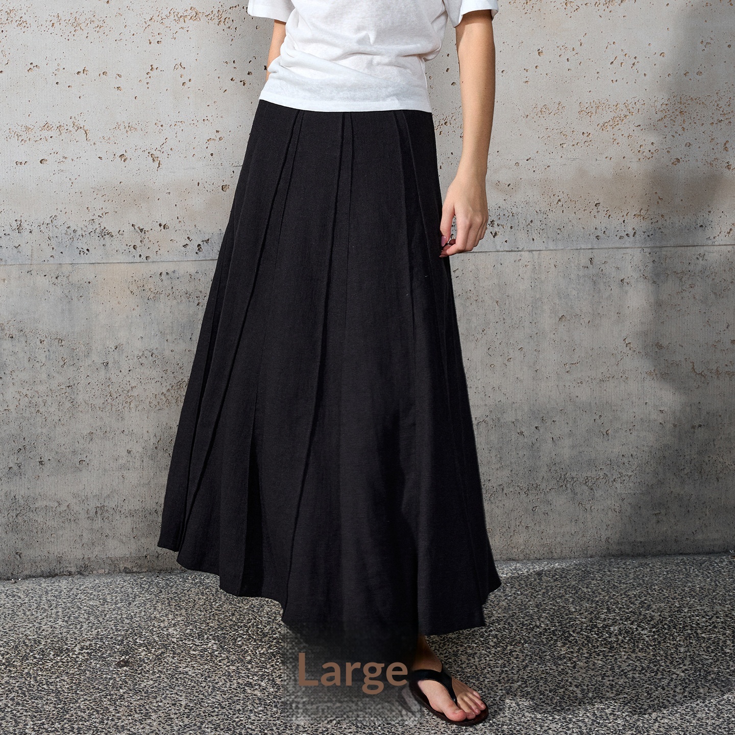 Old Money Ramie Cotton High-Waisted A-Line For Women, Spring/Summer Three-Dimensional Patchwork Fishtail Skirt, Elegant_voghion.com
