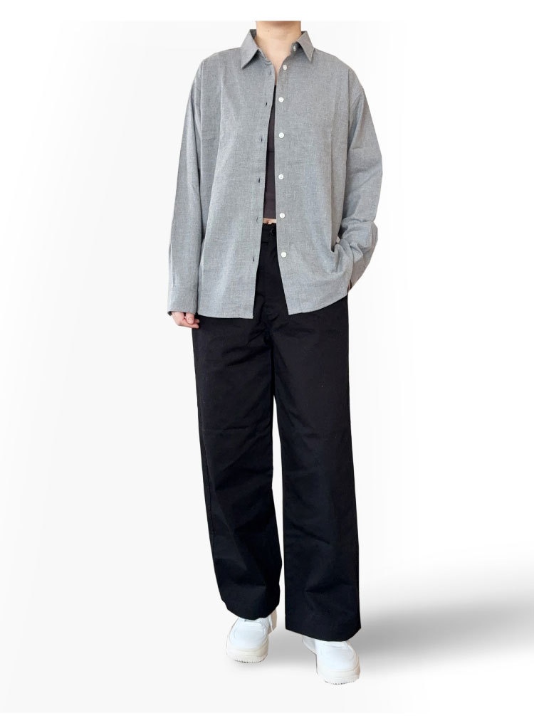Camicia donna maniche lunghe in flanella cotone autunno_voghion.com