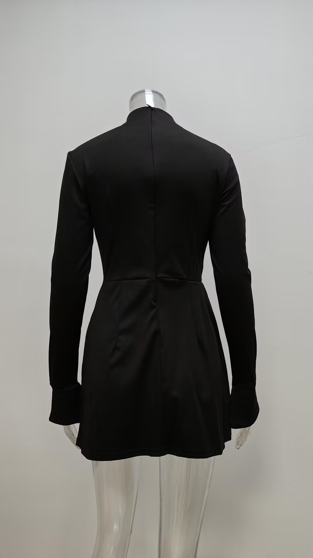 Elegant Bodycon Women's Dress Slim Fit Solid Colour Long Style_voghion.com