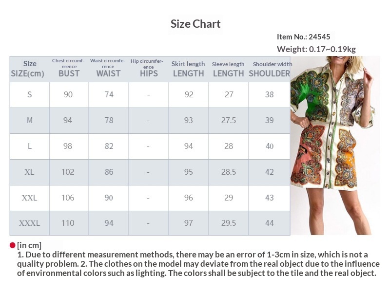 Abito camicia stampato donna stile casual elegante slim-fit_voghion.com