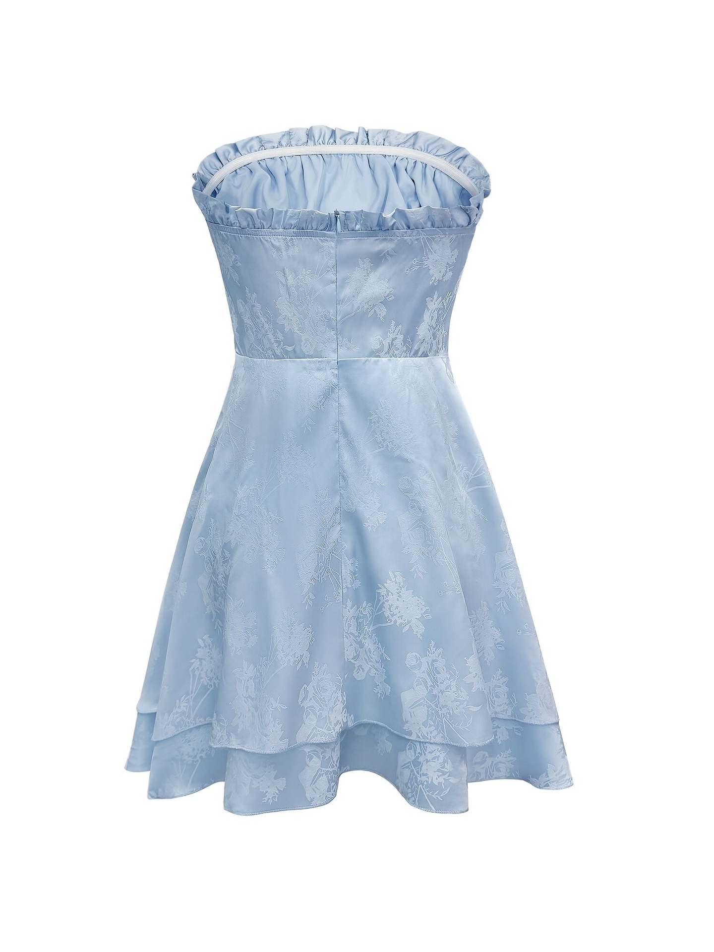 Robe princesse bustier froncée de style européen et américain, élégante et tendance en satin pour l'été._voghion.com