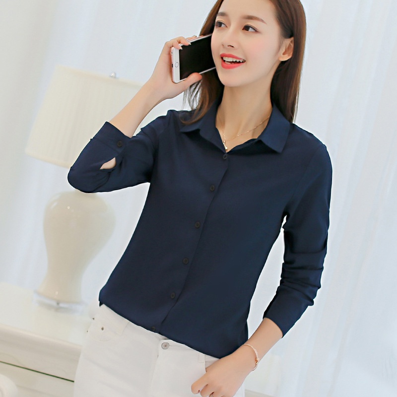 Caidai Fei 2025 Frühling Sommer Neue Koreanische Stil Slim Fit Vielseitig Plus Größe Basis Mode Hemd Langarm Casual_voghion.com