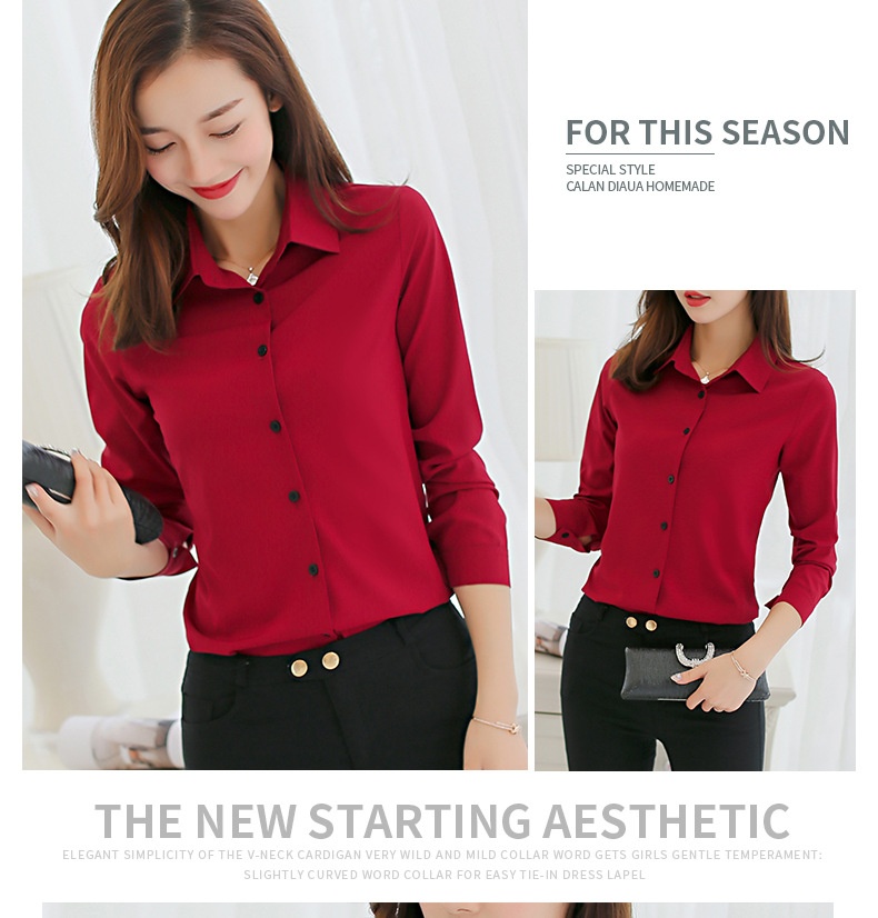 Damen Bluse Langarm Slim Fit Modisch Versatil Casual Hemd Damen_voghion.com