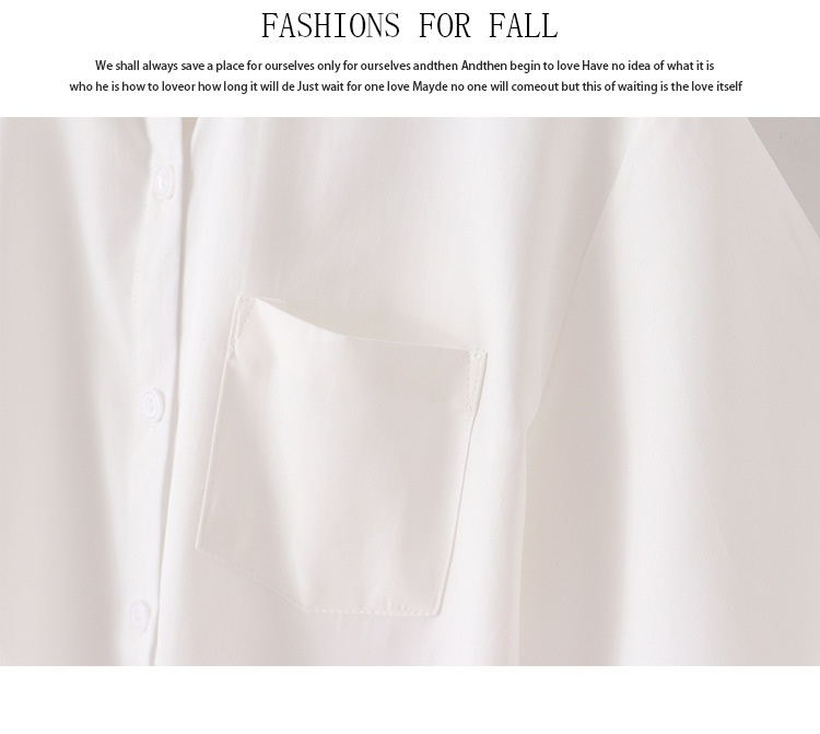Camicia giapponese uniforme scolastica donna blusa bianca maniche_voghion.com