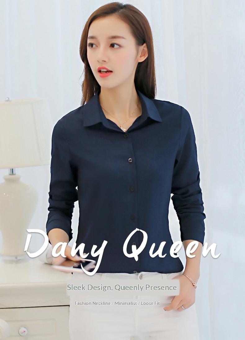 Damen Bluse Langarm Slim Fit Modisch Versatil Casual Hemd Damen_voghion.com