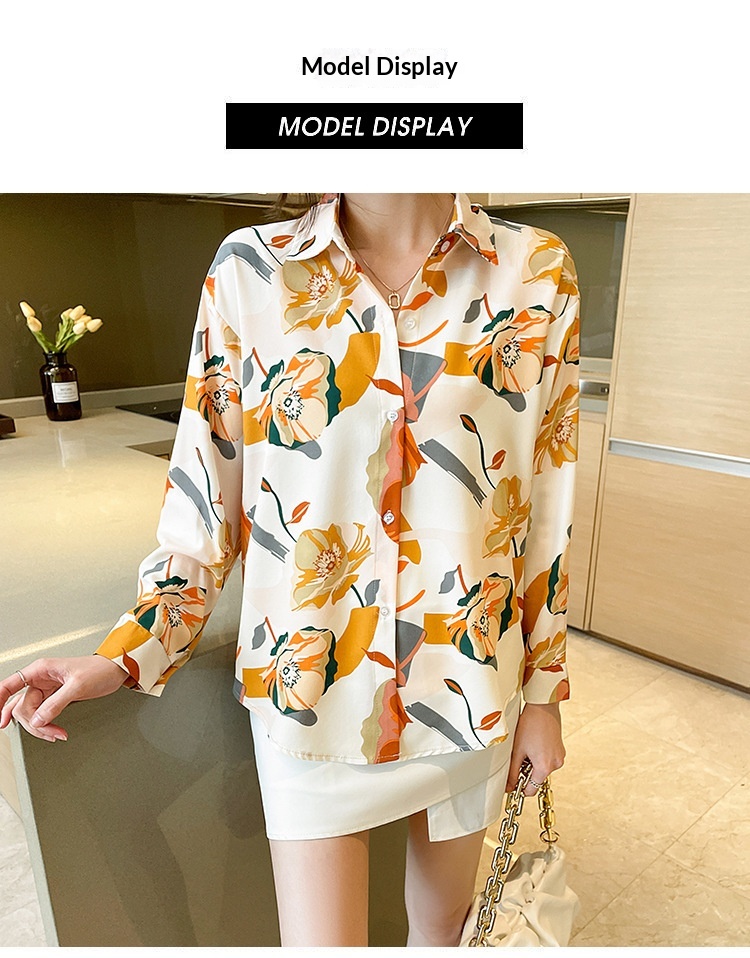 Camicetta elegante da donna a maniche lunghe con fantasia_voghion.com