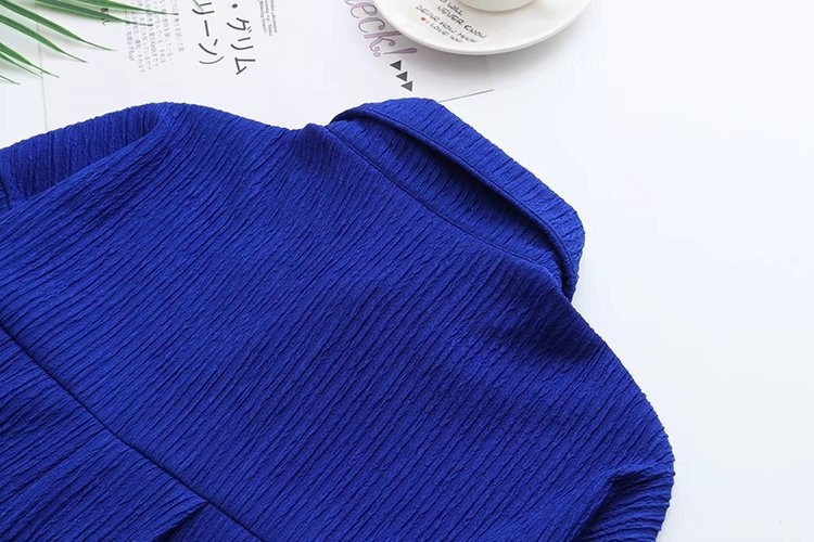 Elegante Damen Langarmbluse Aus Knitterstoff Für Den Alltag_voghion.com