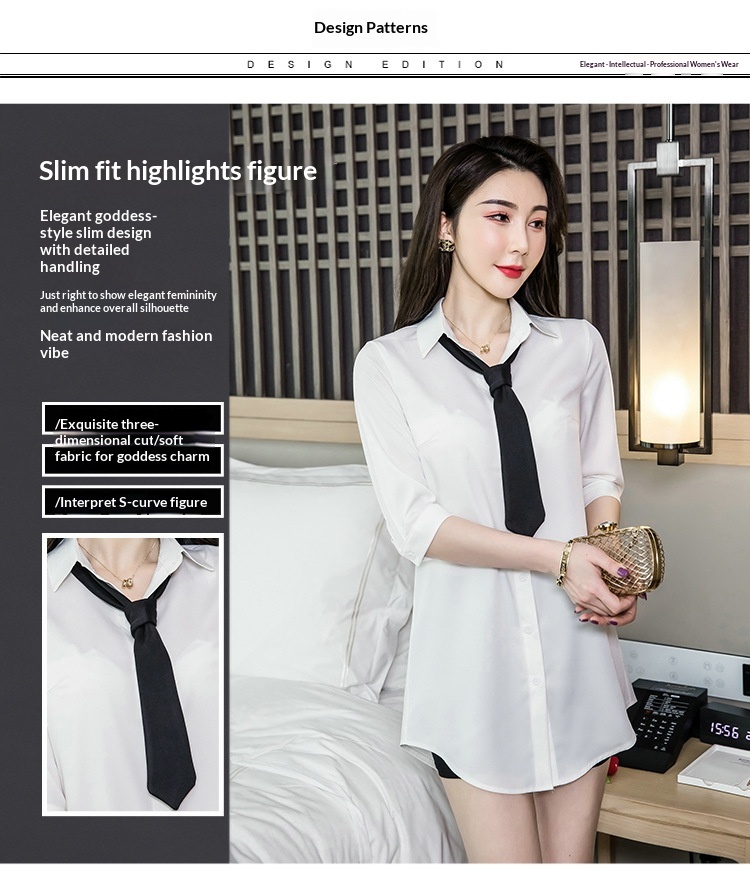 Camicia donna bianca estiva blusa ampia a maniche corte top_voghion.com
