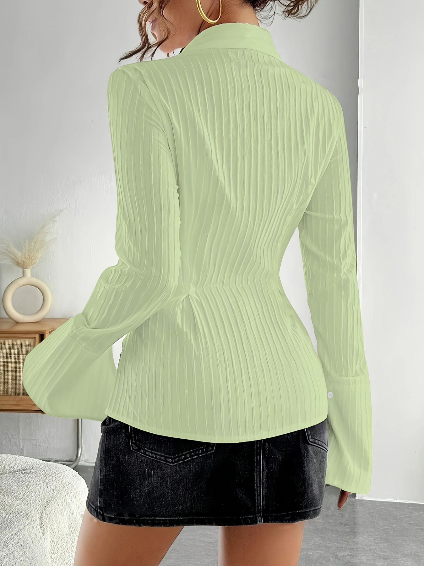 Camicia donna stile francese con tasche moda autunno_voghion.com