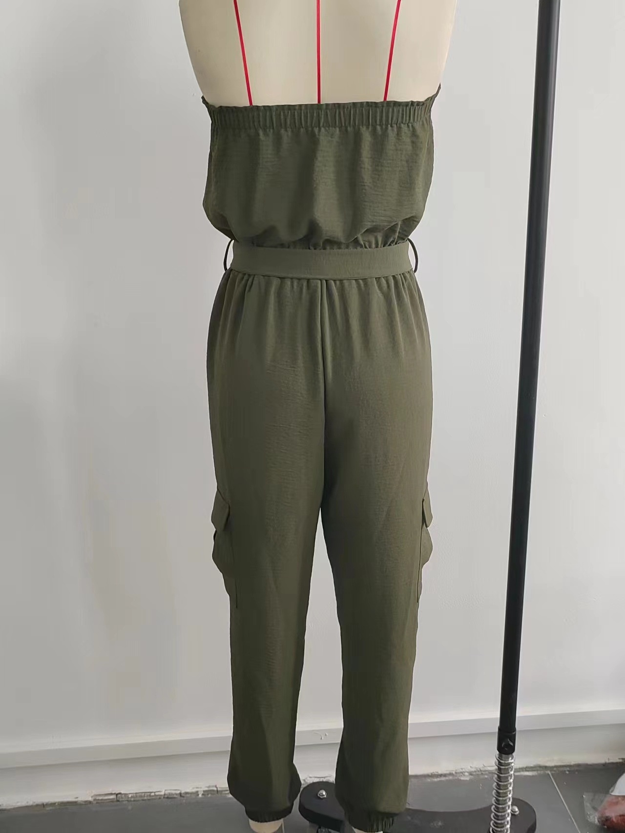 Women's Jumpsuit Solid Colour Strapless Lounge Jumpsuit For Summer_voghion.com