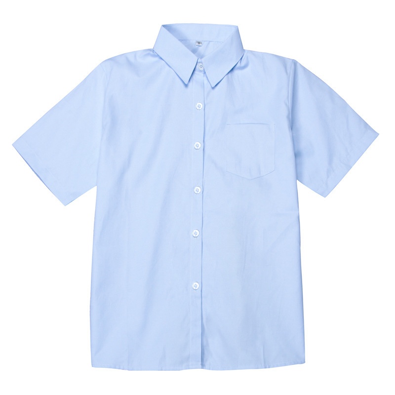 Women's Basic Short-sleeve Shirt With Pointed Collar For Women_voghion.com