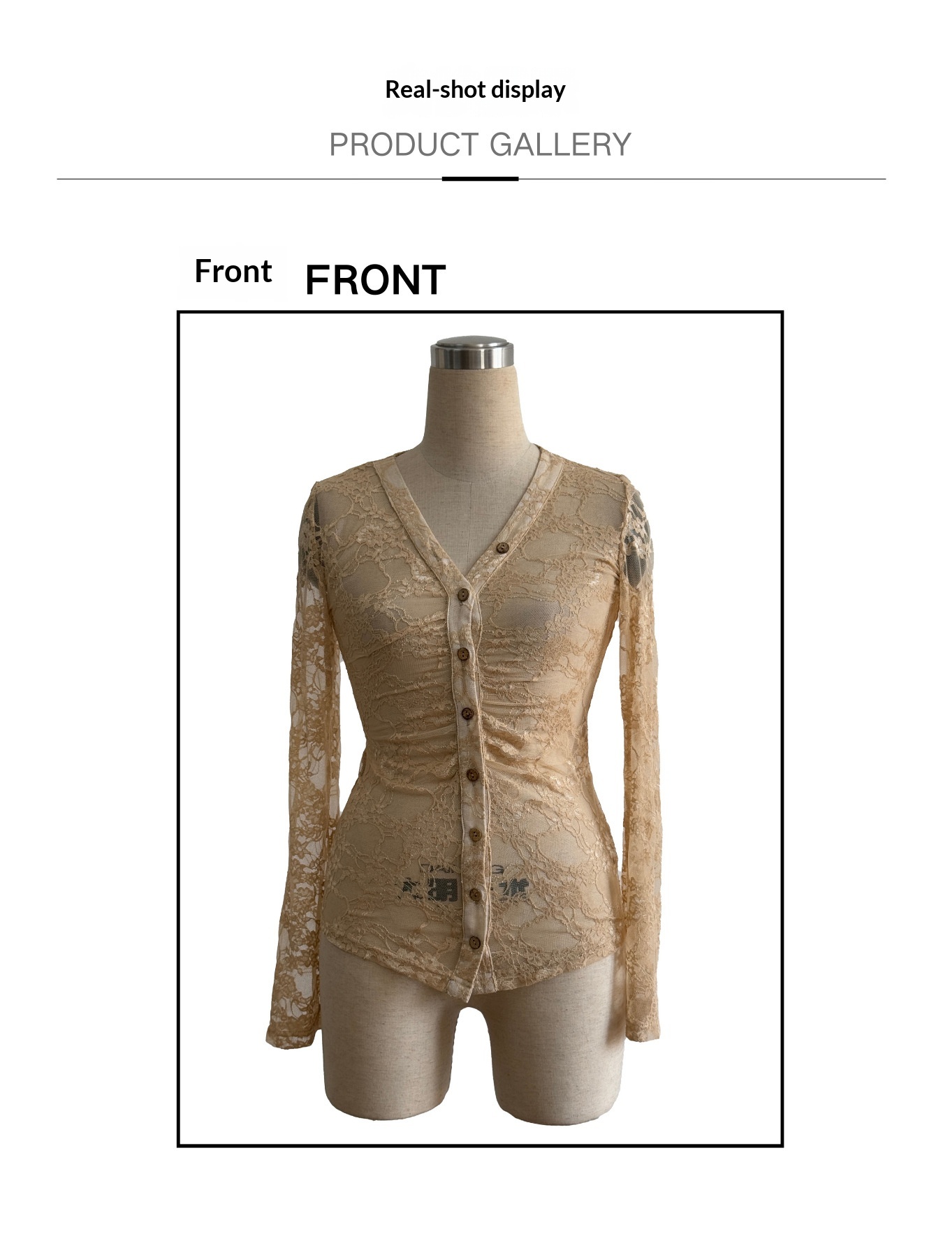 Camicia donna in pizzo taglio attillato top semi-trasparente_voghion.com