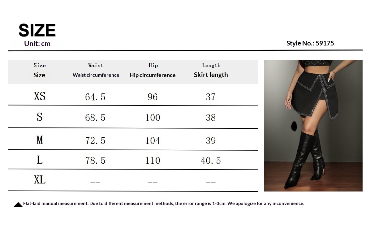 European American Cross-border Women's Clothing: Irregular Bodycon Skirt-pants With Rhinestone Trim And Zipper, Sexy_voghion.com