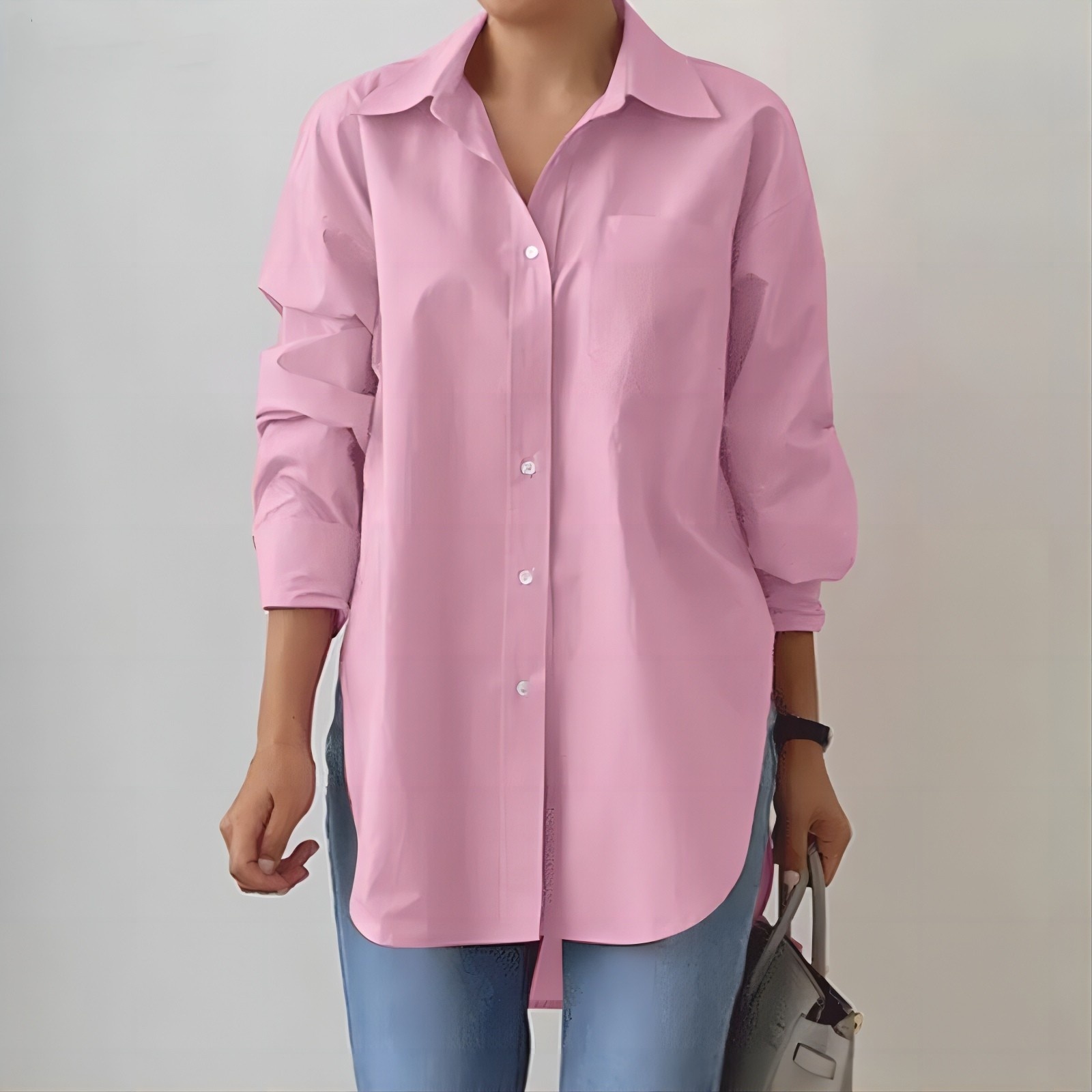 Camicia elegante da donna con colletto e maniche lunghe ufficio_voghion.com