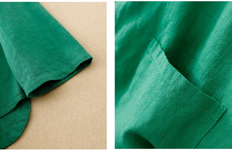 Damen Bluse Aus Baumwoll-leinen Im Chinesischen Stil Locker_voghion.com