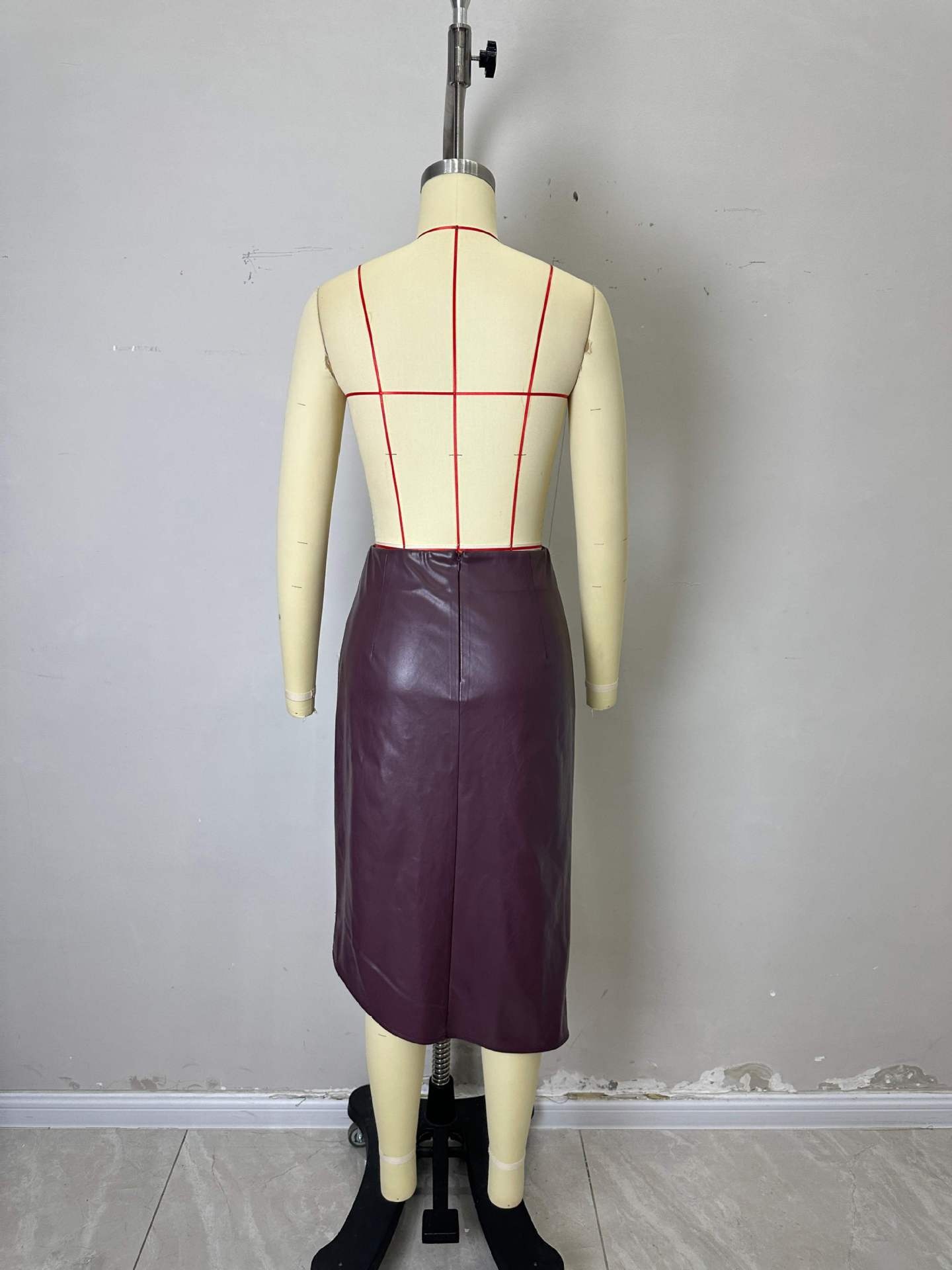 Dames rok met hoge taille en slanke pasvorm plus size_voghion.com