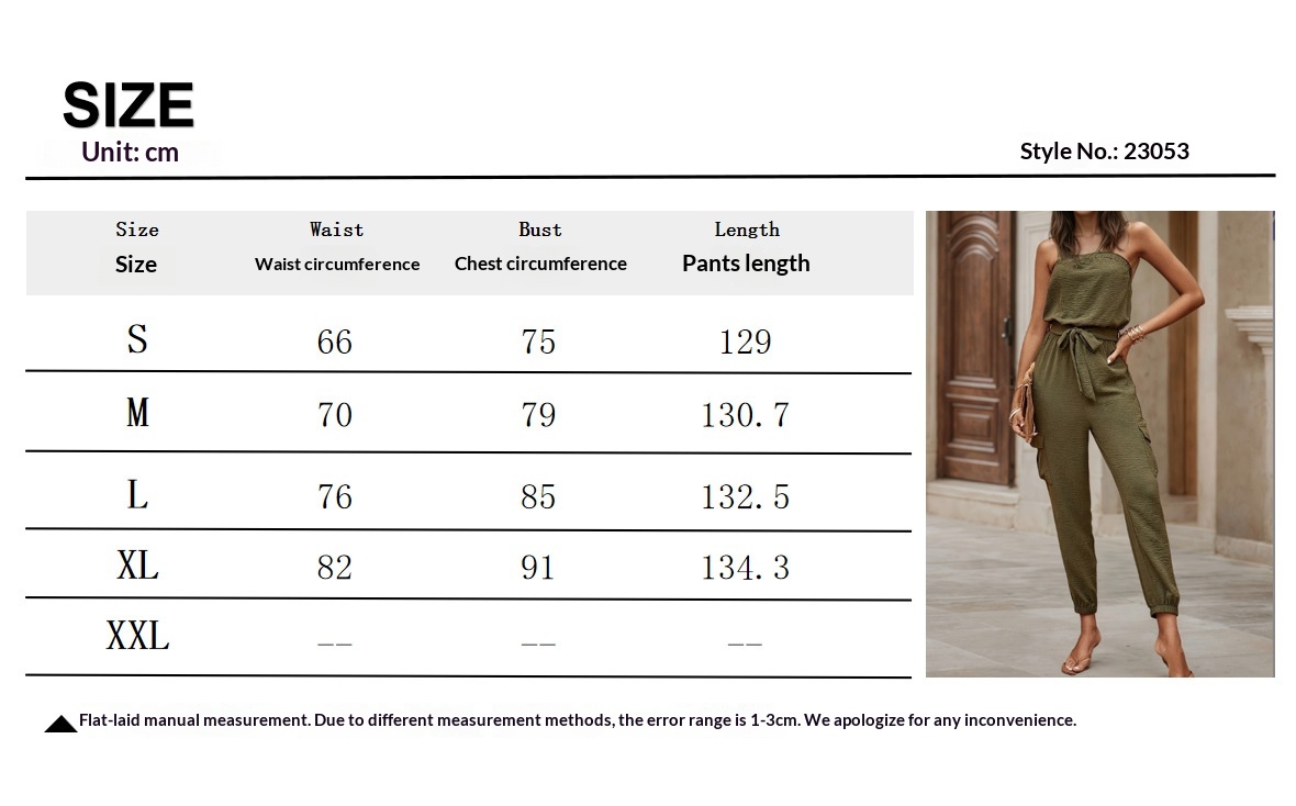 Women's Jumpsuit Solid Colour Strapless Lounge Jumpsuit For Summer_voghion.com