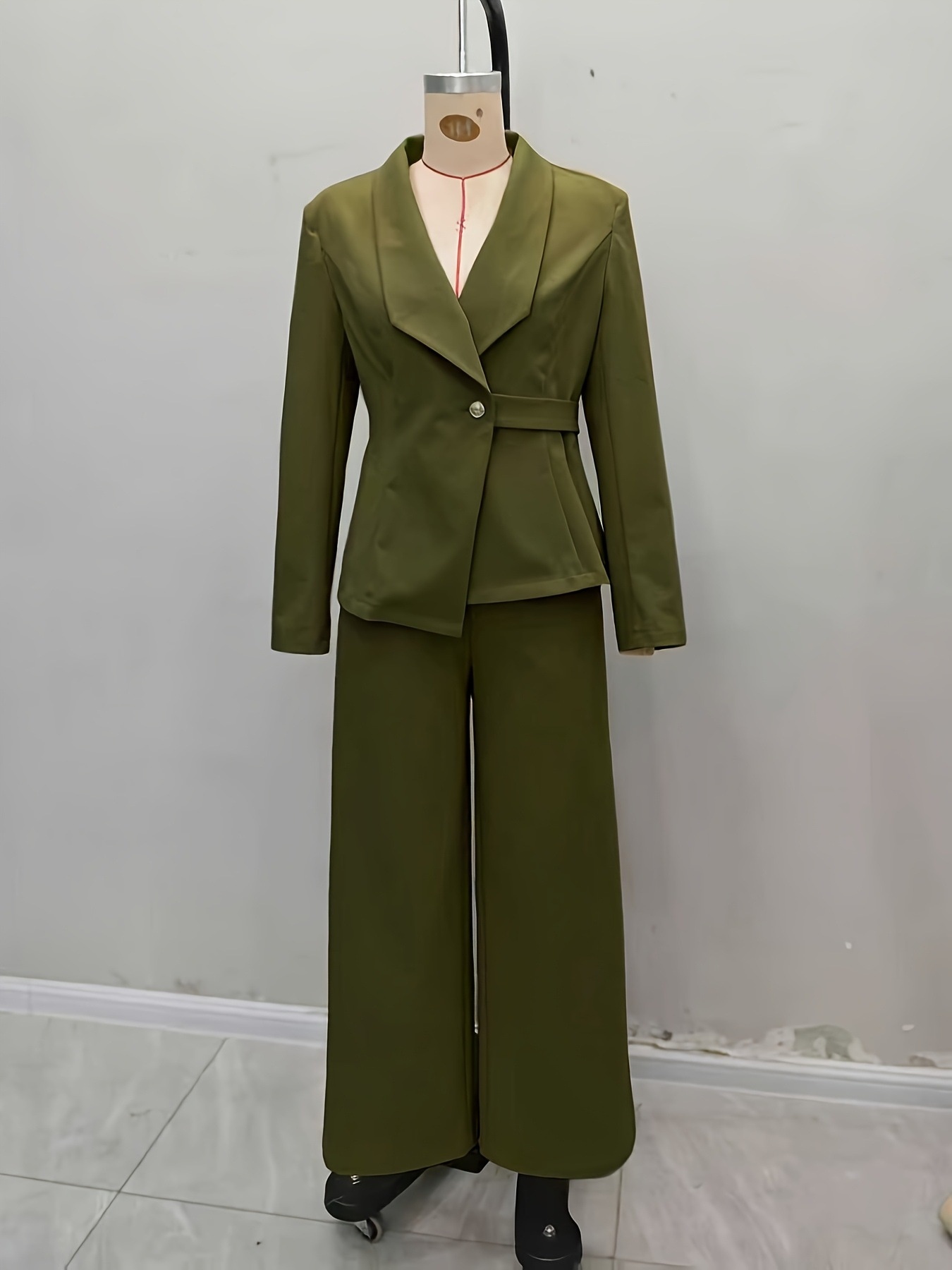 Fato de senhora blazer elegante de manga comprida executivo_voghion.com
