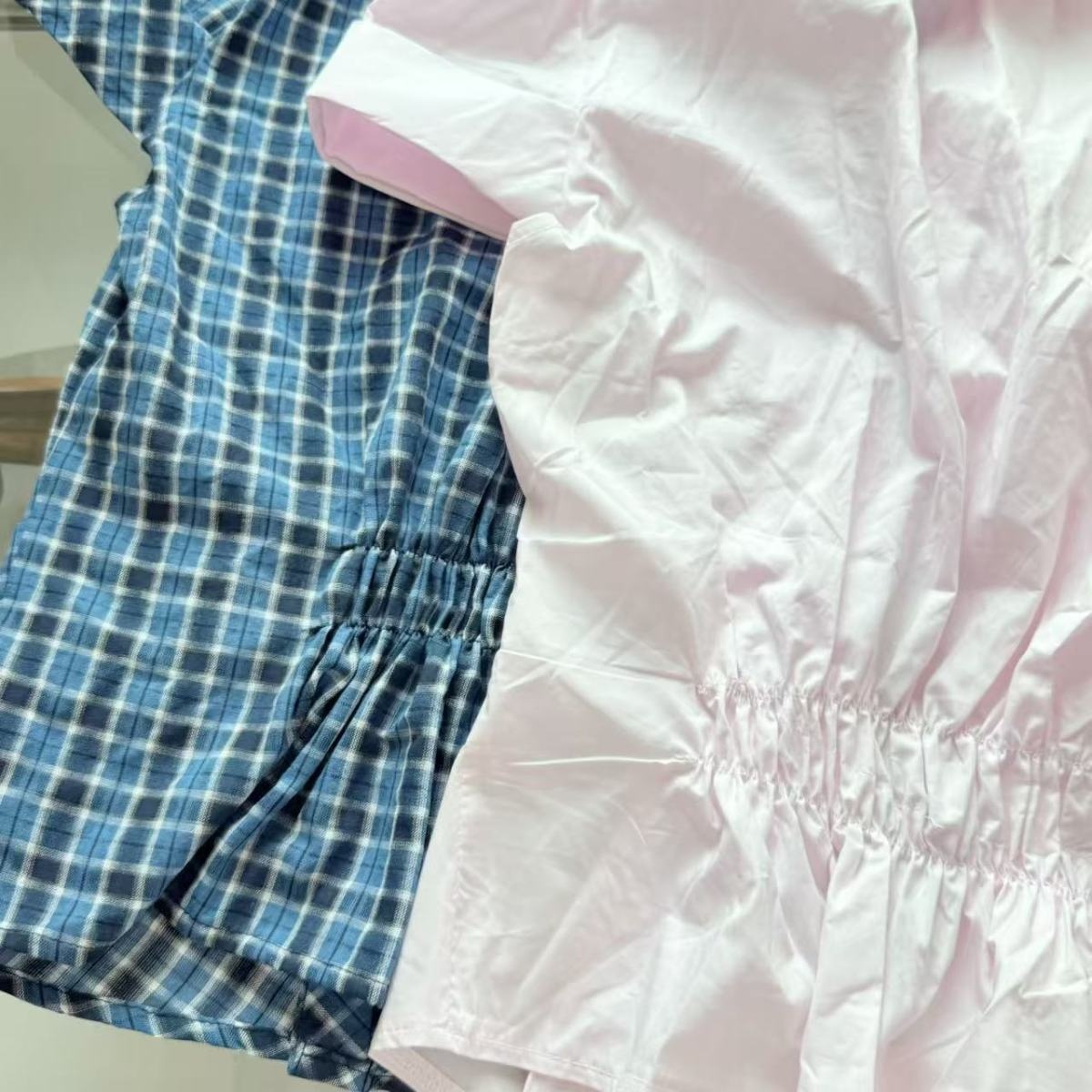 Camicia donna stile coreano con cintura in vita e tasche_voghion.com