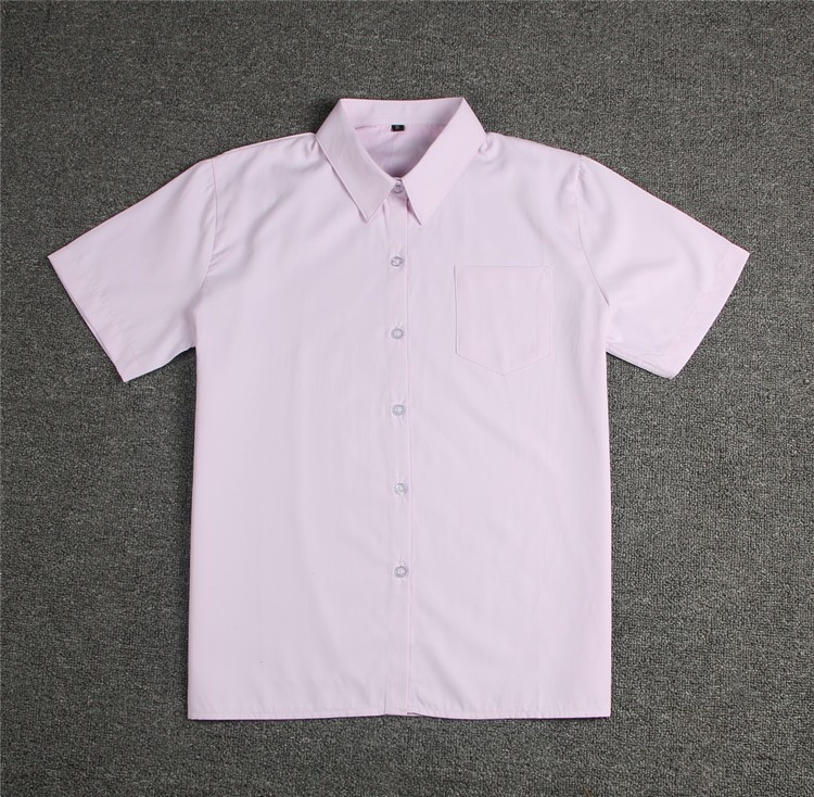 Women's Basic Short-sleeve Shirt With Pointed Collar For Women_voghion.com