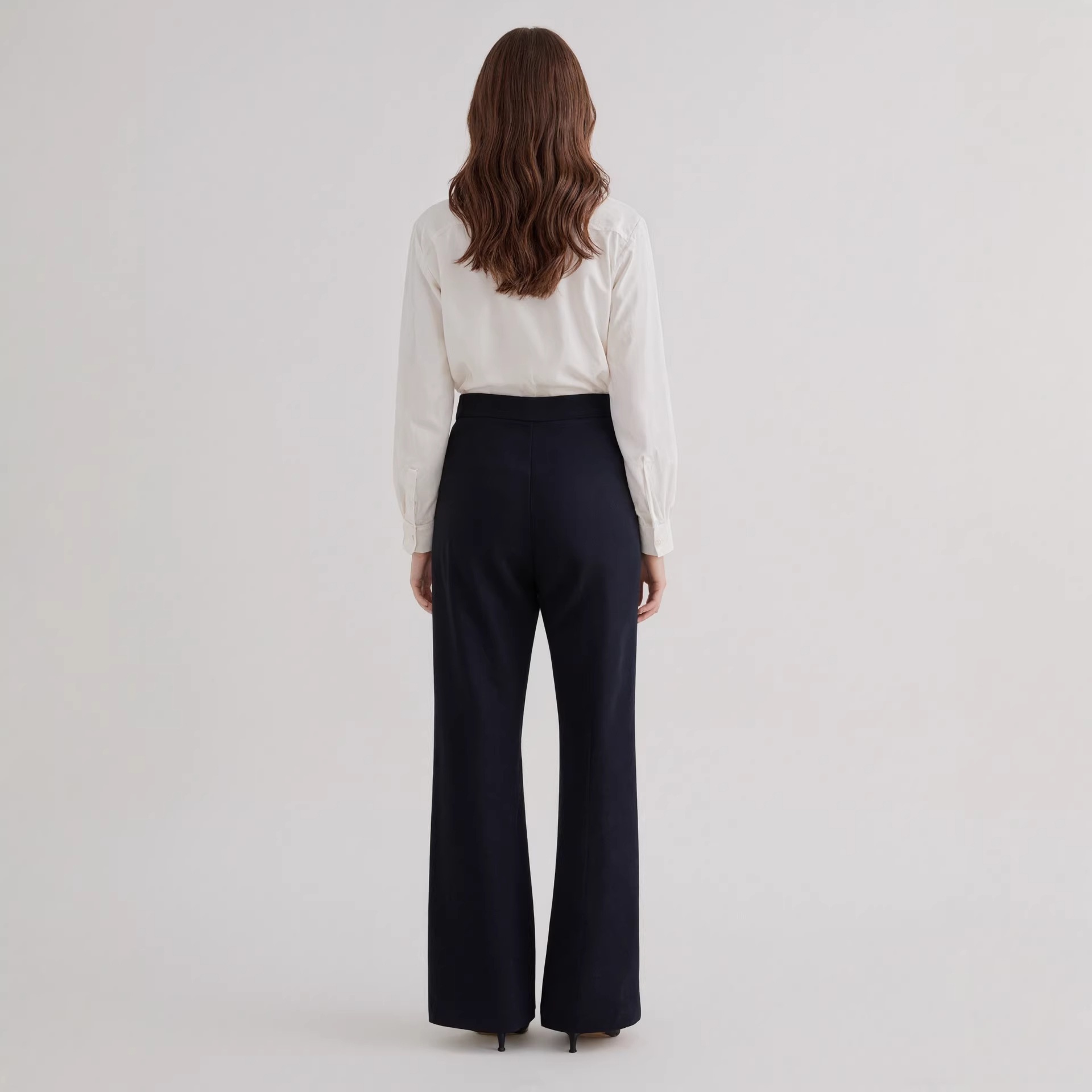 European American Cross-border Women's Trousers, Elegant And Versatile For Commuting, With An Irregular Waist Design,_voghion.com