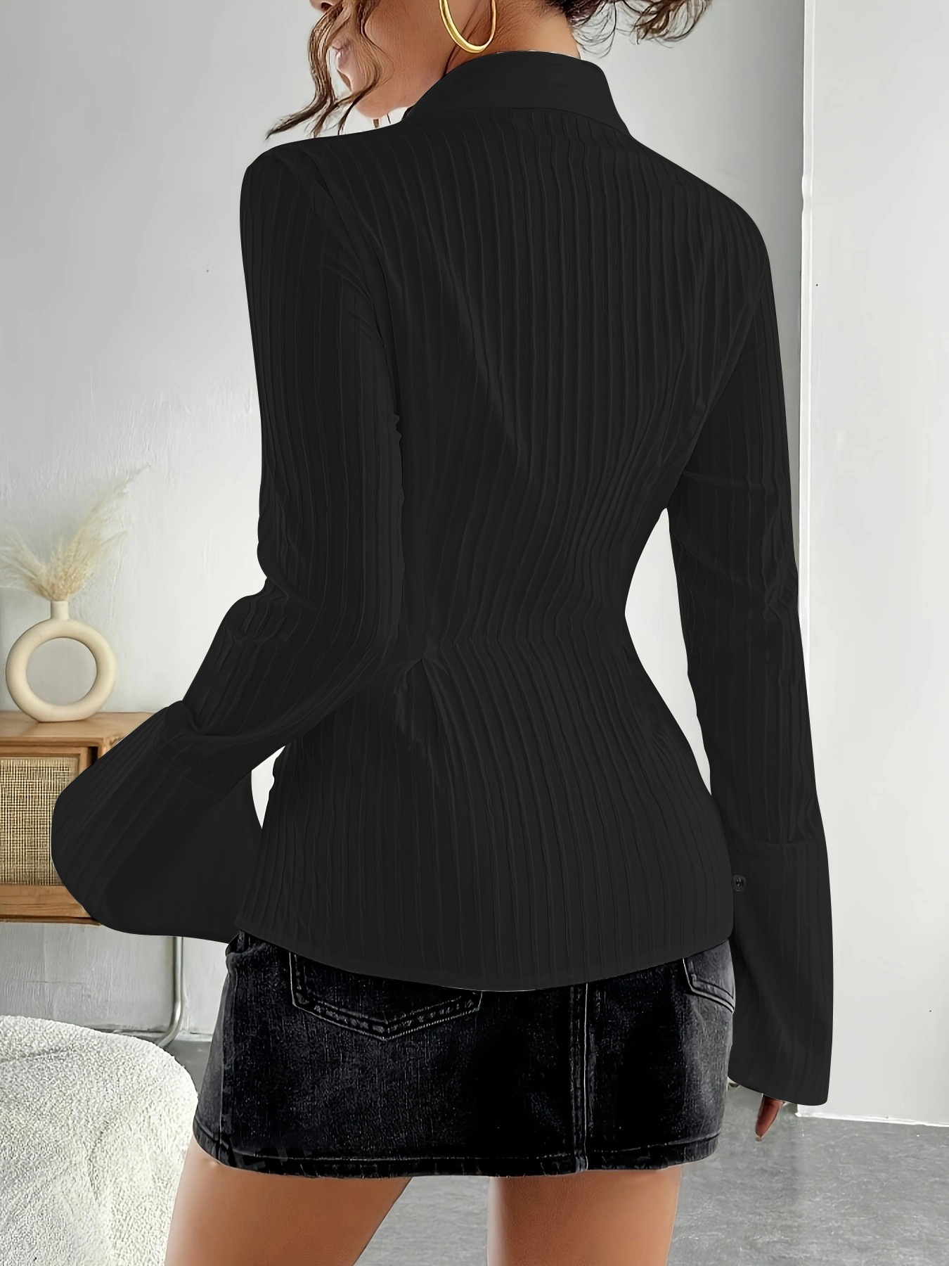 Camicia donna stile francese con tasche moda autunno_voghion.com