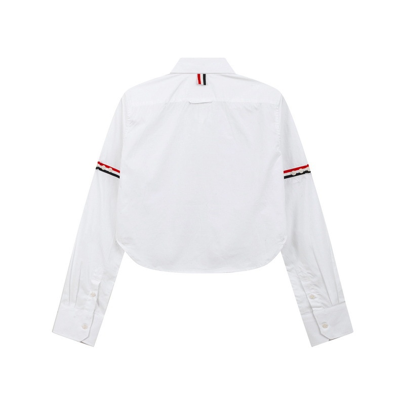 TB JL Nuova camicia da donna, camicetta corta a maniche lunghe e vita alta per ragazze, top giovanile alla moda e di tendenza_voghion.com