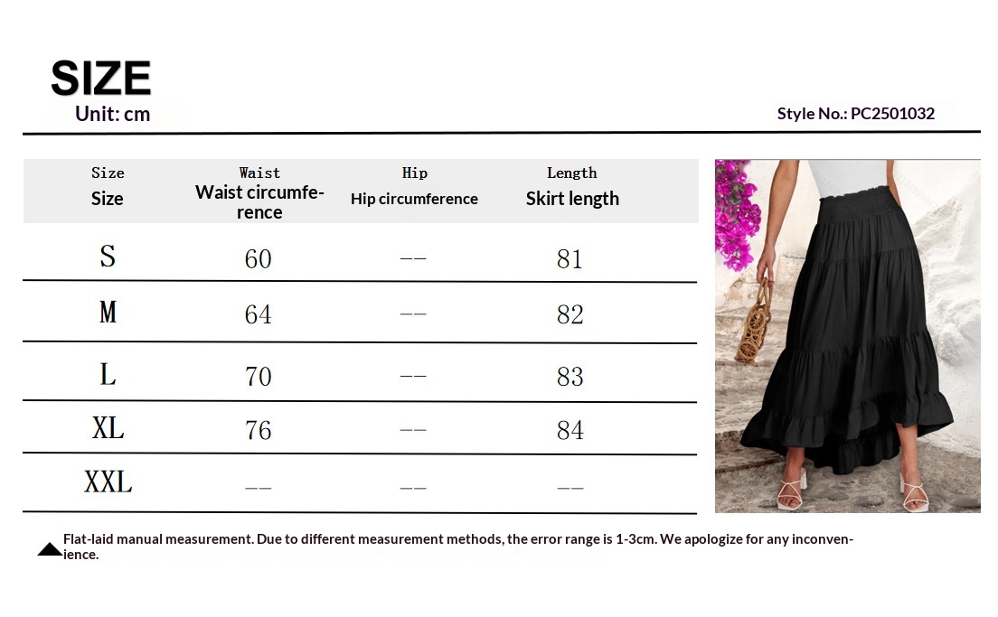 Women's High-waisted Ruffled Asymmetrical Skirt For Summer_voghion.com