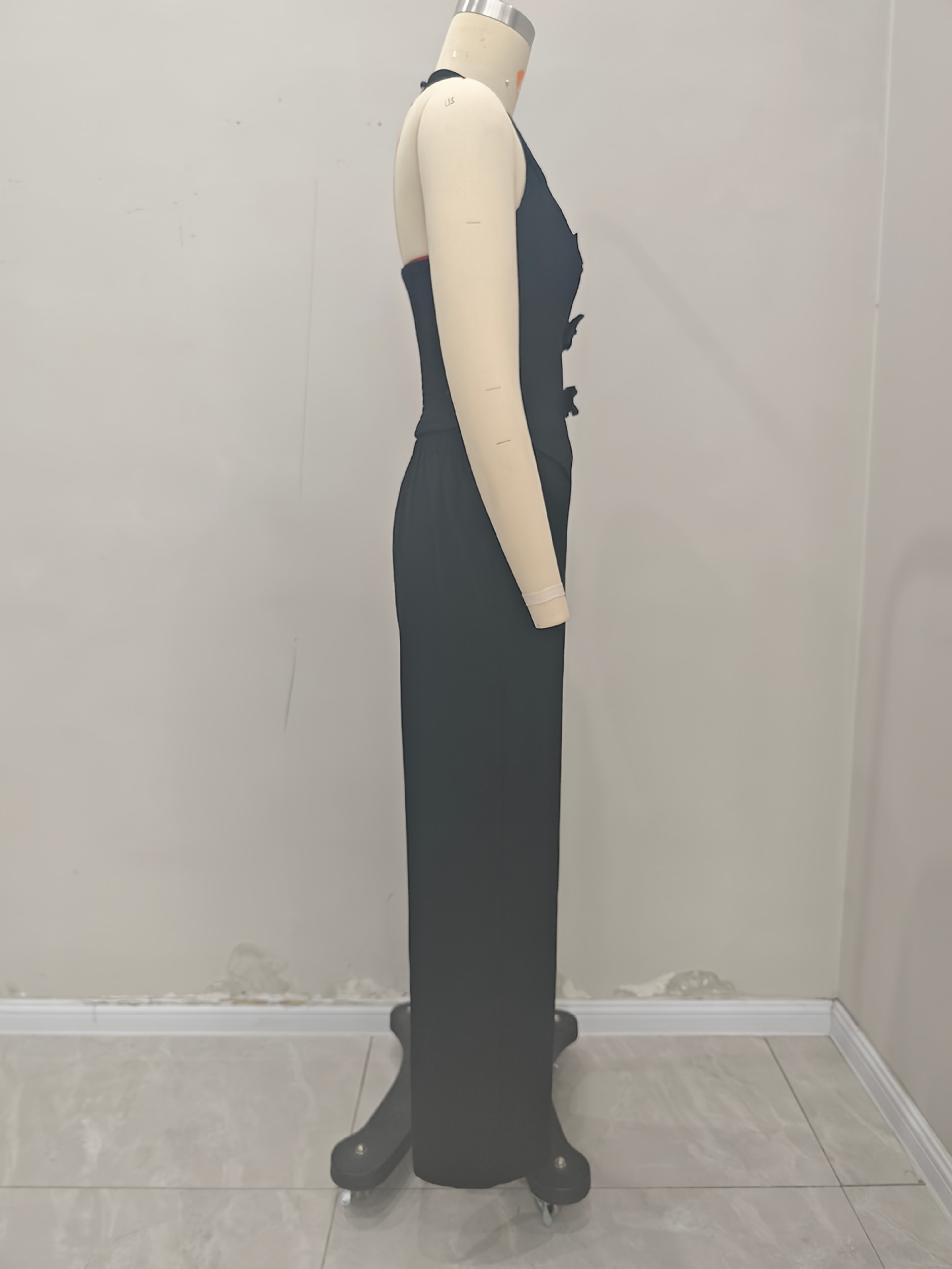 Dam lounge jumpsuit med väst fluga och långbyxor set_voghion.com