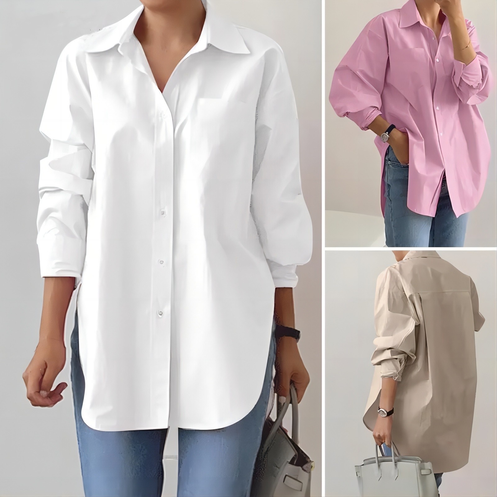 Camicia elegante da donna con colletto e maniche lunghe ufficio_voghion.com