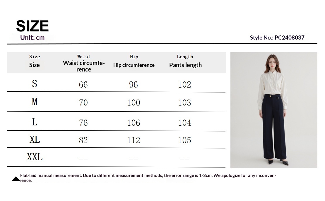 European American Cross-border Women's Trousers, Elegant And Versatile For Commuting, With An Irregular Waist Design,_voghion.com