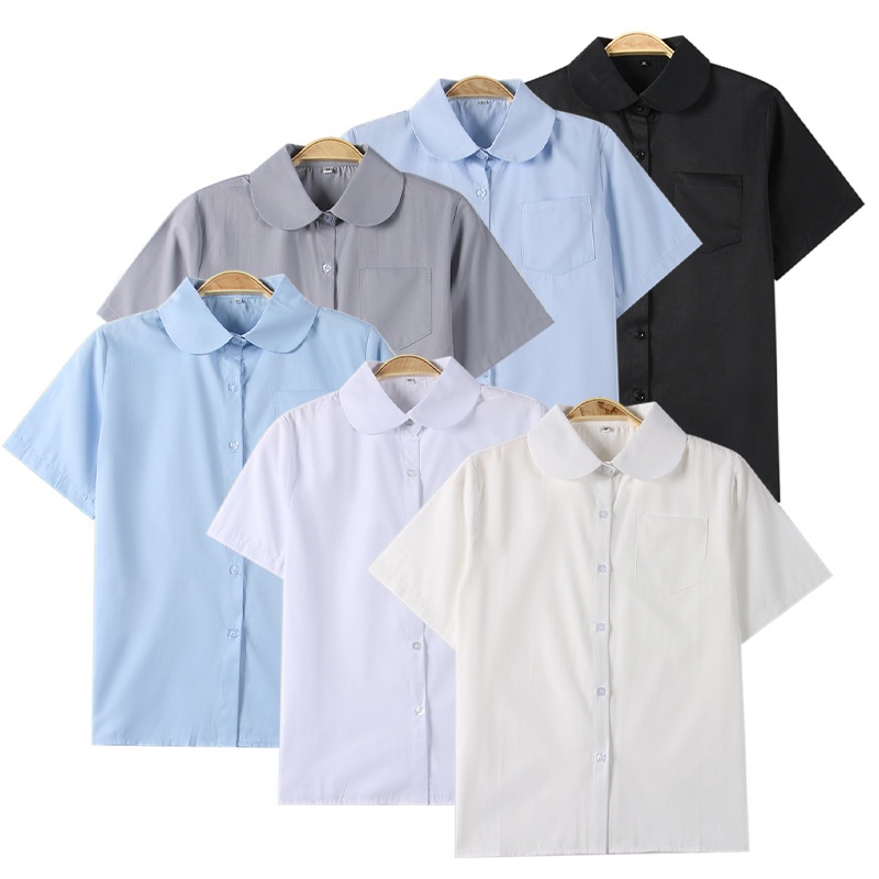 Disponibile all'ingrosso direttamente dal produttore: uniforme scolastica giapponese per studenti delle scuole medie (JK) con scollo rotondo e maniche corte._voghion.com