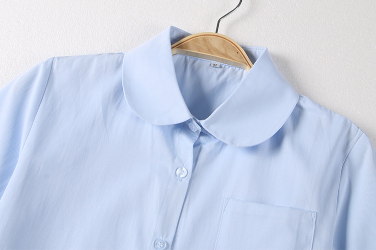 Camicia giapponese jk uniforme scolastica collo rotondo maniche_voghion.com