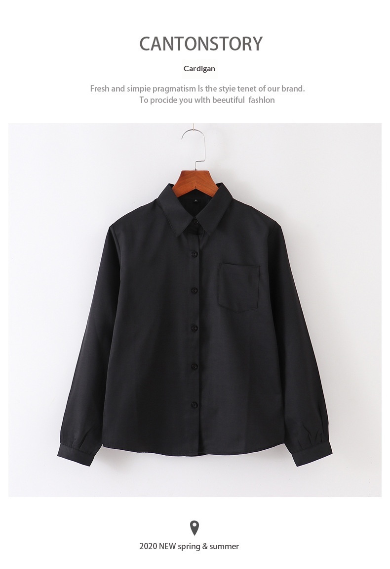 Camicia giapponese uniforme scolastica donna blusa bianca maniche_voghion.com