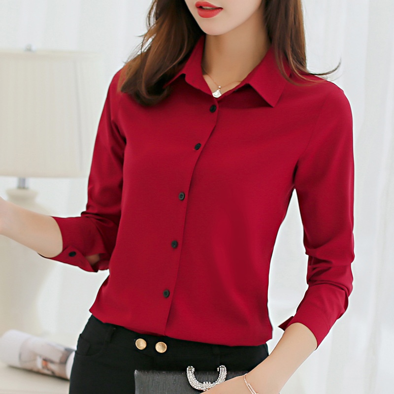 Caidai Fei 2025 Frühling Sommer Neue Koreanische Stil Slim Fit Vielseitig Plus Größe Basis Mode Hemd Langarm Casual_voghion.com