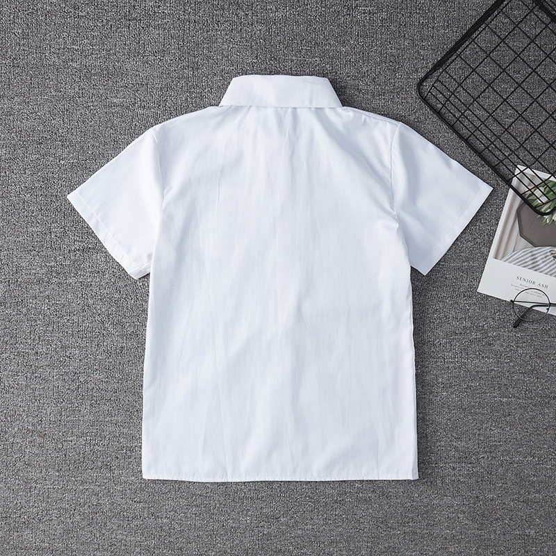 Women's Basic Short-sleeve Shirt With Pointed Collar For Women_voghion.com