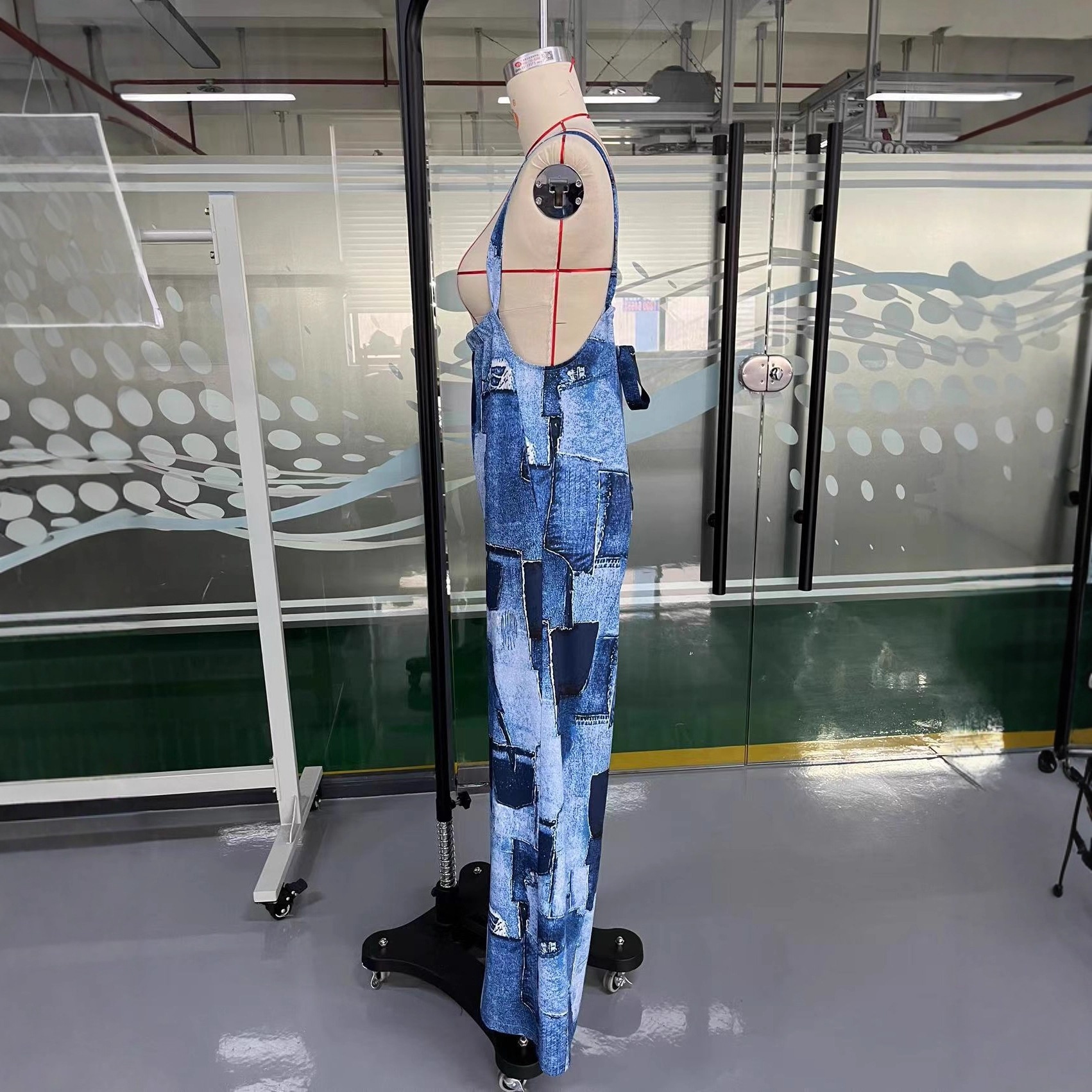 European And American Women's Fashion Cross-border Foreign Trade Irregular Patchwork Printed Wide-leg Lantern Pants_voghion.com