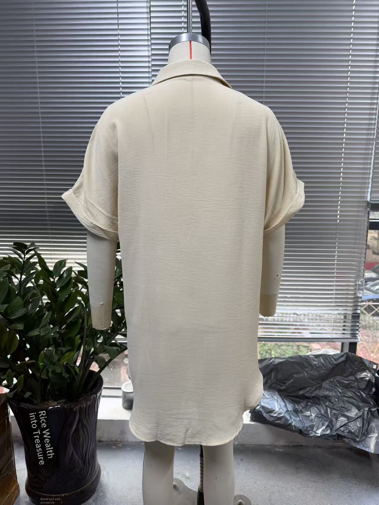 Damen Bluse Mit Kragen Lässiges Kurzarm Hemd In Lockerer Passform_voghion.com