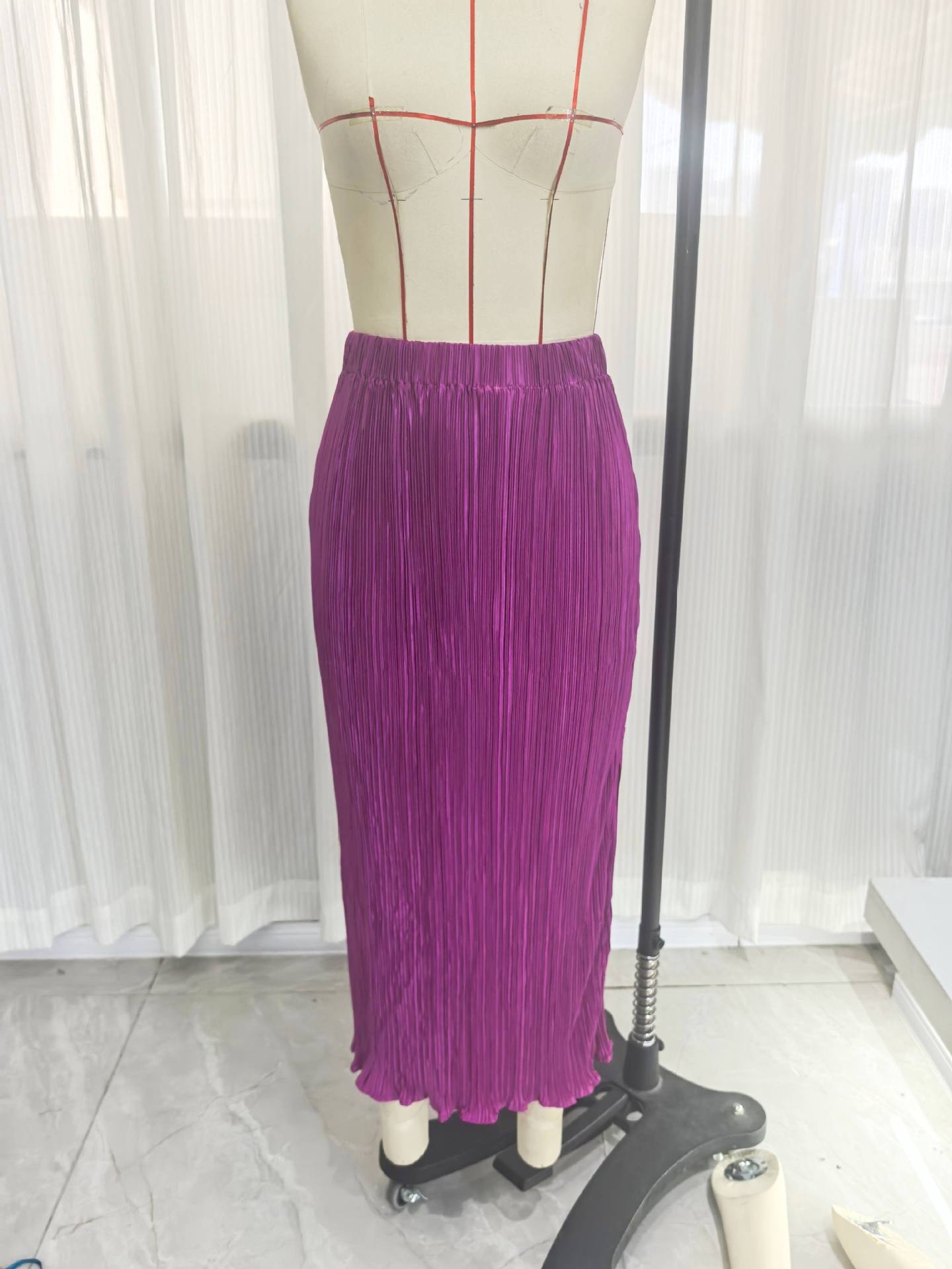 Women's High-waisted Skirt Elegant Summer Plus Size Skirt_voghion.com