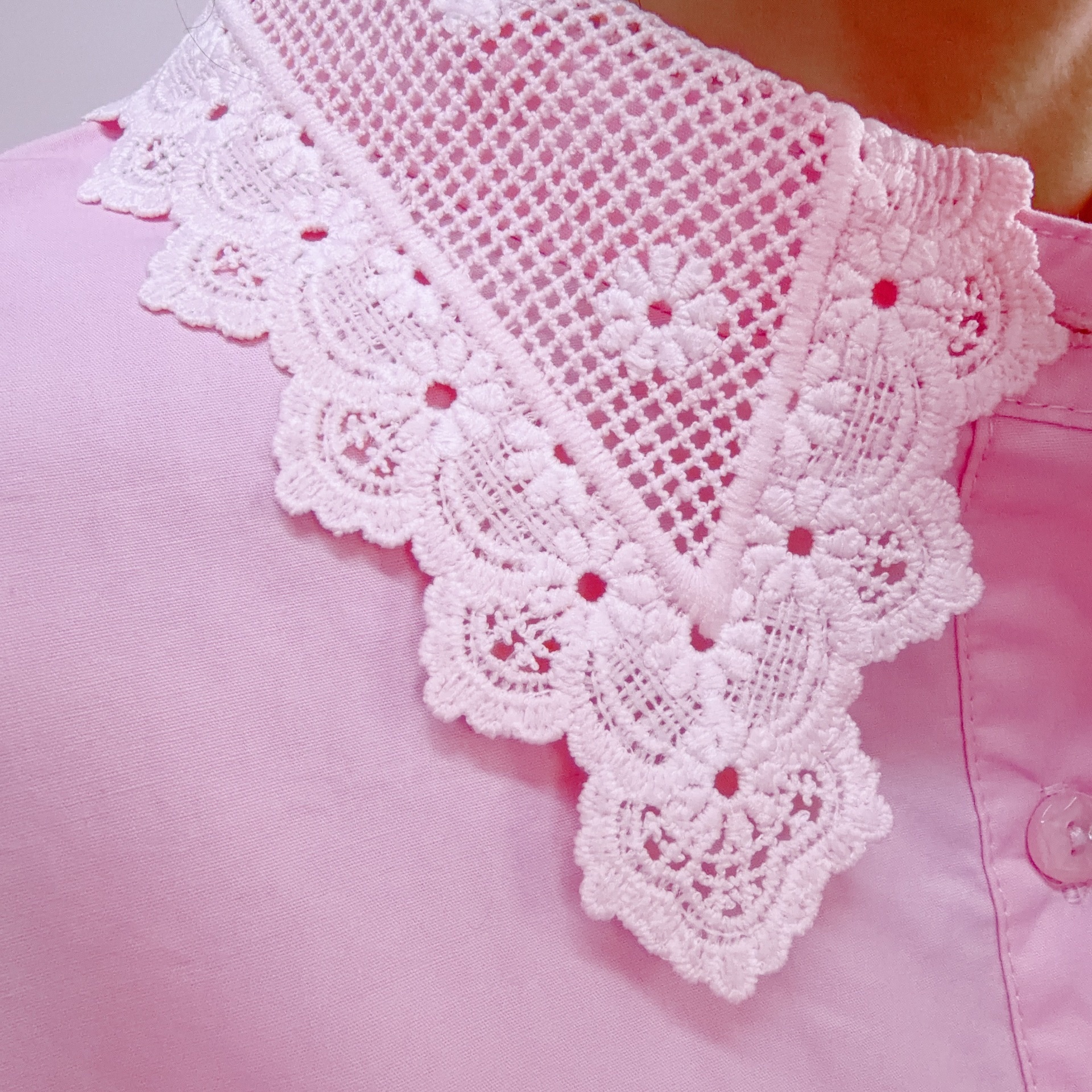 Women's Slimming Patchwork Blouse With Open Buttons Long Sleeve_voghion.com