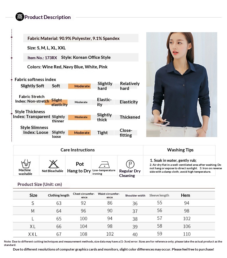 Damen Bluse Langarm Slim Fit Modisch Versatil Casual Hemd Damen_voghion.com