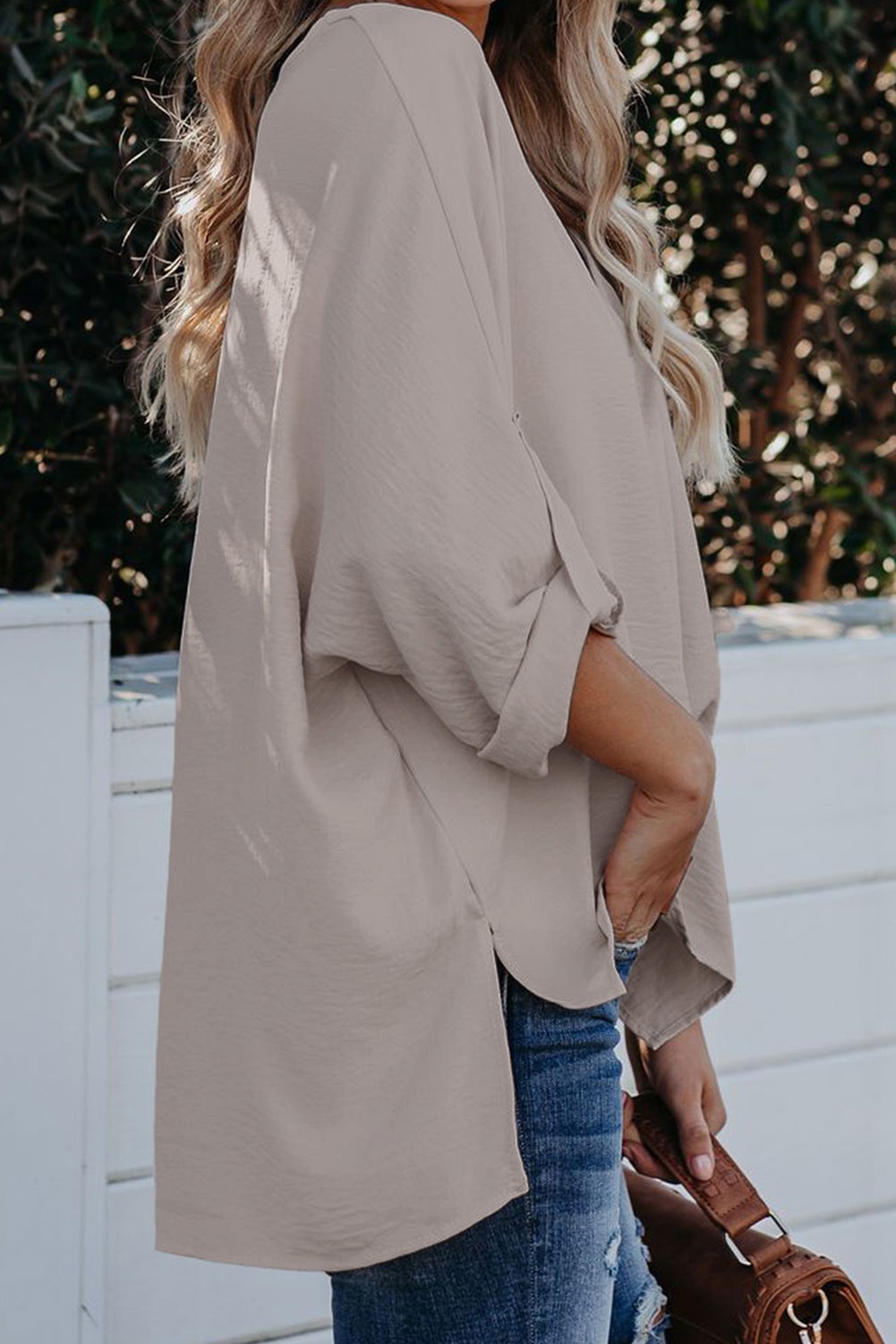 Women's V-neck Chiffon Blouse For Summer Plus Size Elegant Style_voghion.com