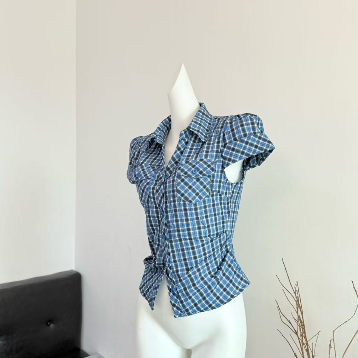 Camicia donna stile coreano con cintura in vita e tasche_voghion.com