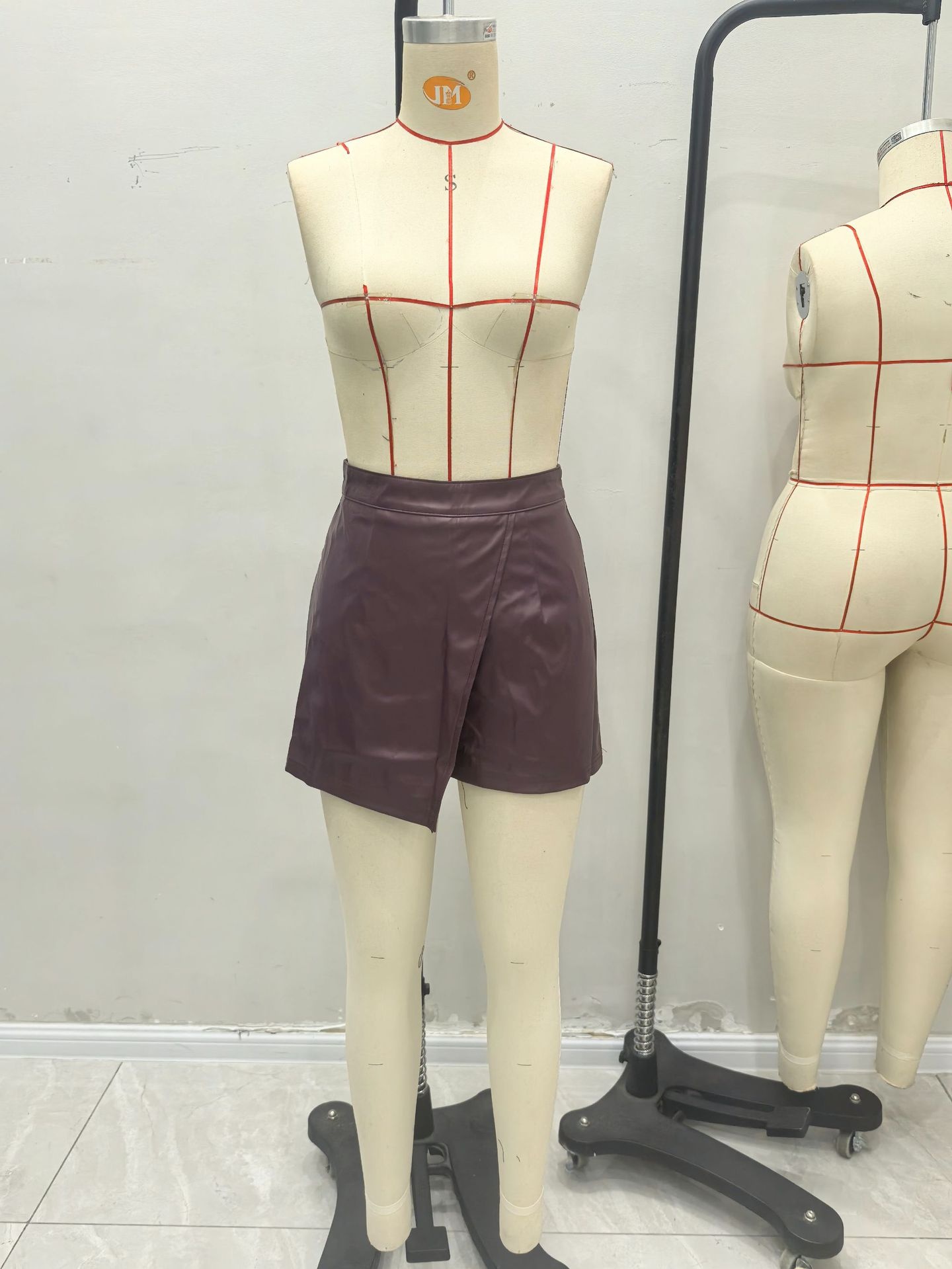 High-waisted Pu Leather Skirt For Women Irregular Fashion Style_voghion.com